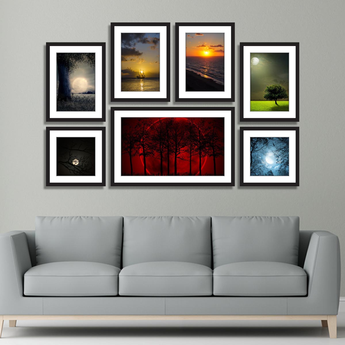 Set of 7 Scenic Framed Art – Framer