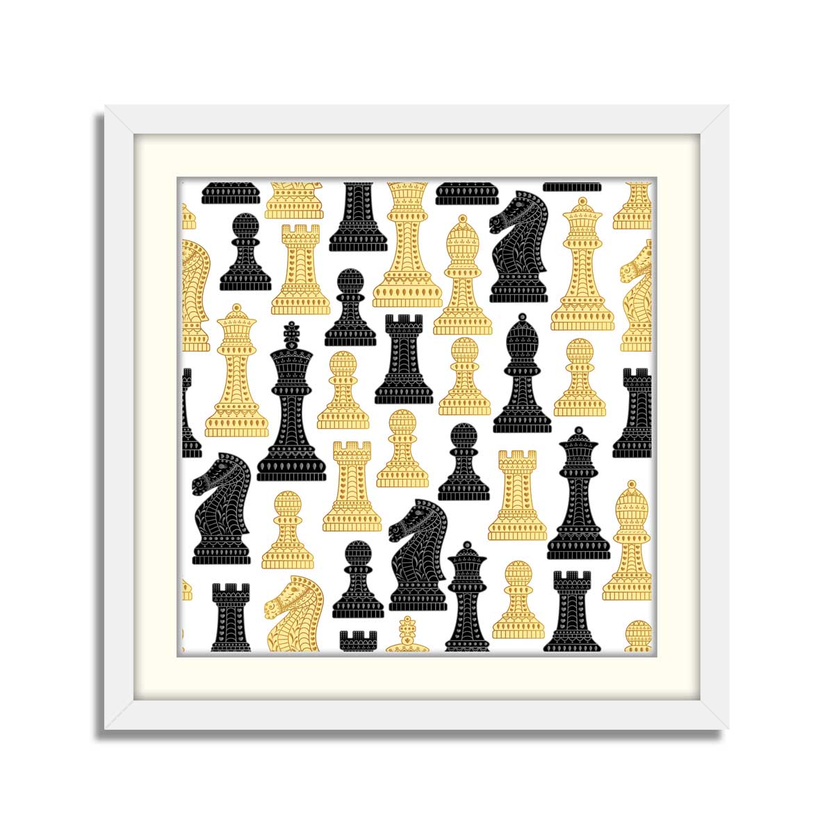 Seamless pattern with all chess pieces – Framer