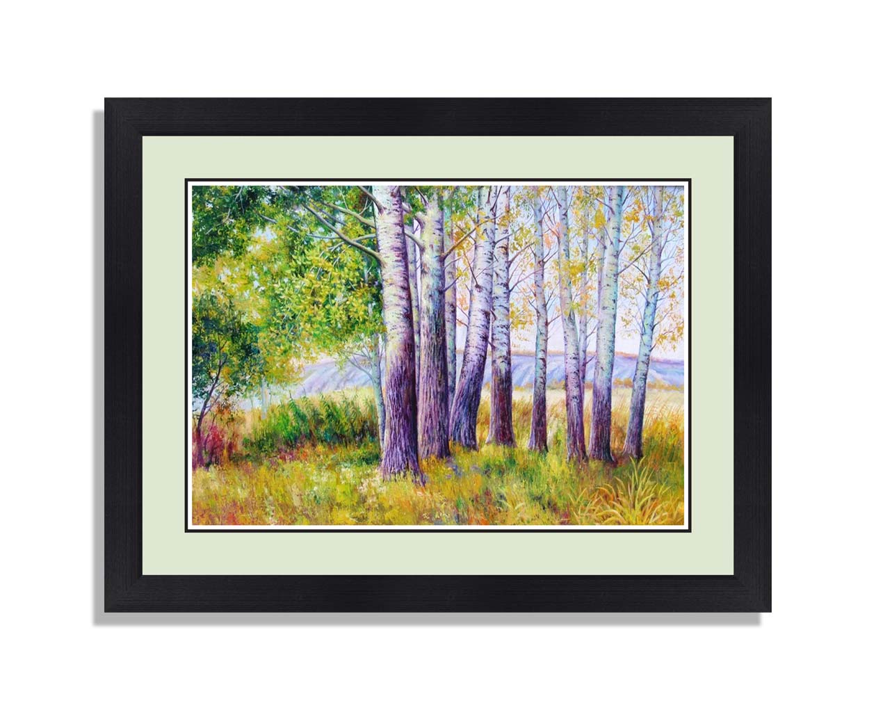 Abstract Tree Photo Frame Colorful Abstract Autumn Trees Art with Black Frames – Framer