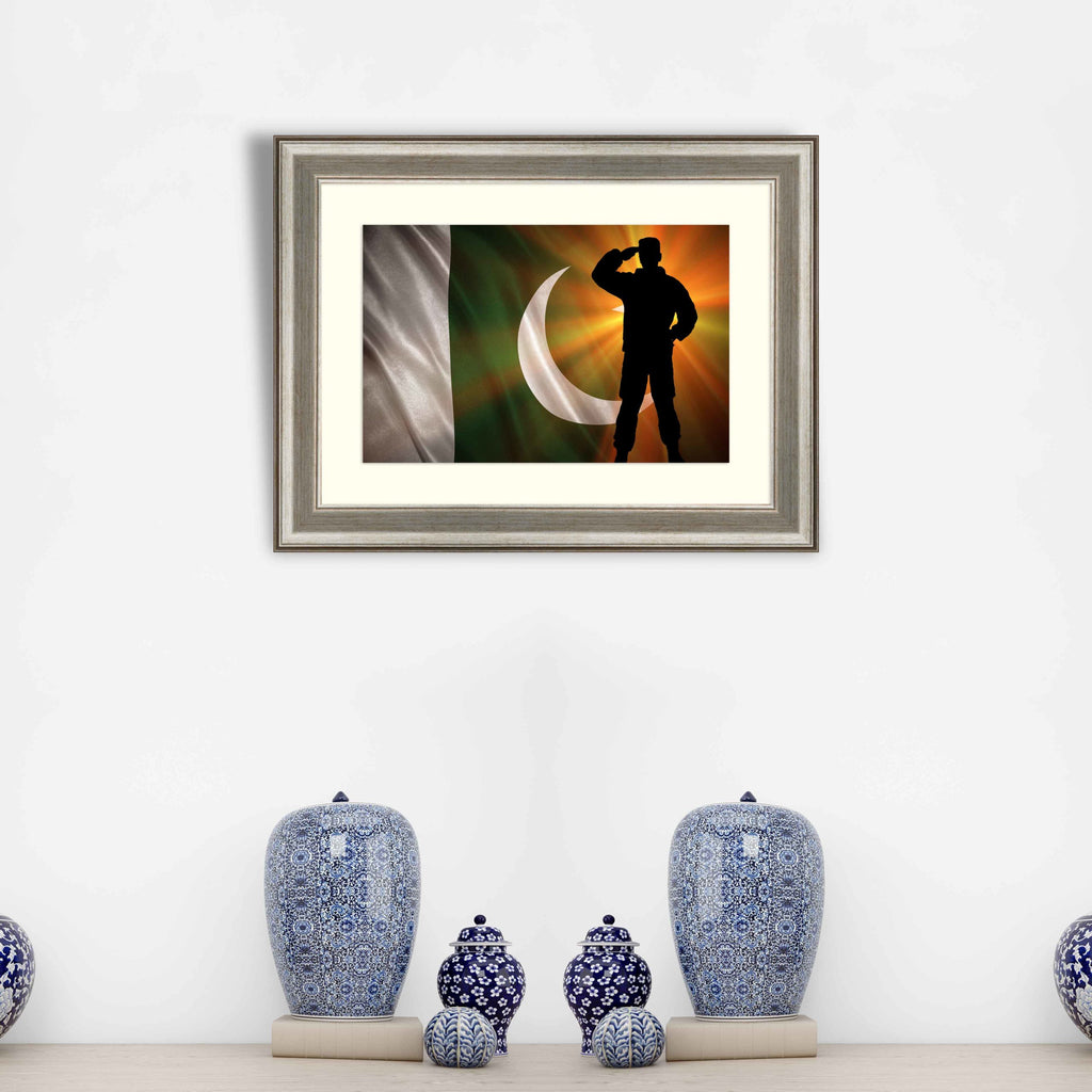 Pakistani Frame Flag with original proportions. Flag of the Pakistan – Framer