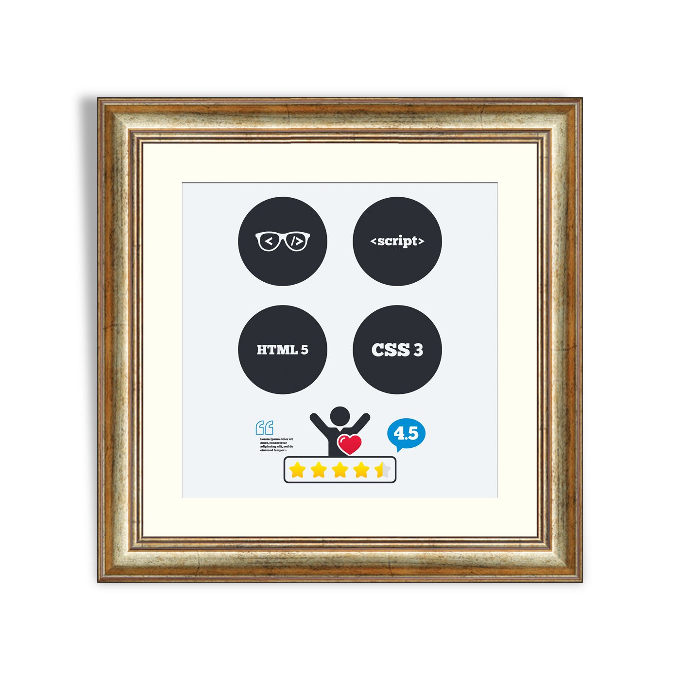 Programmer coder glasses icon – Framer