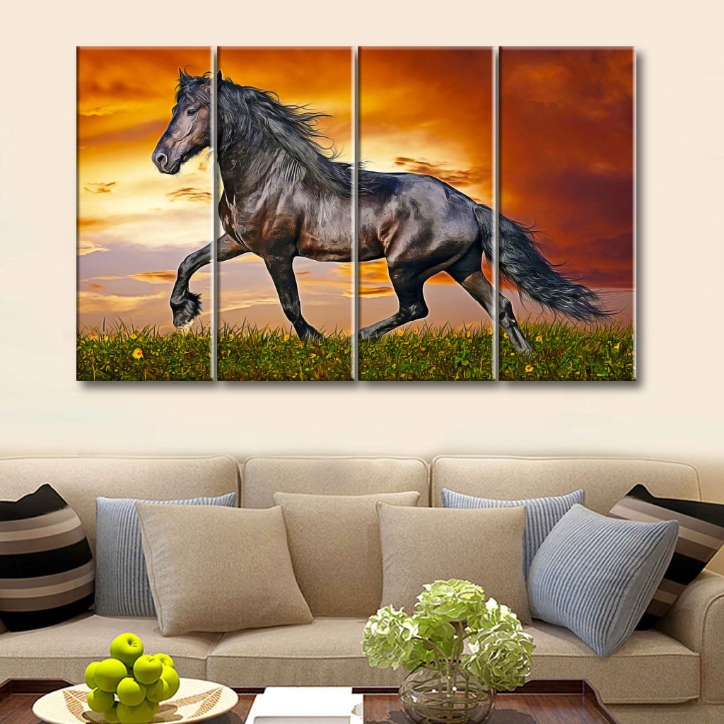 5 Panels Painting of Horse | Horse Wall Art - Horse Pictures – Framer