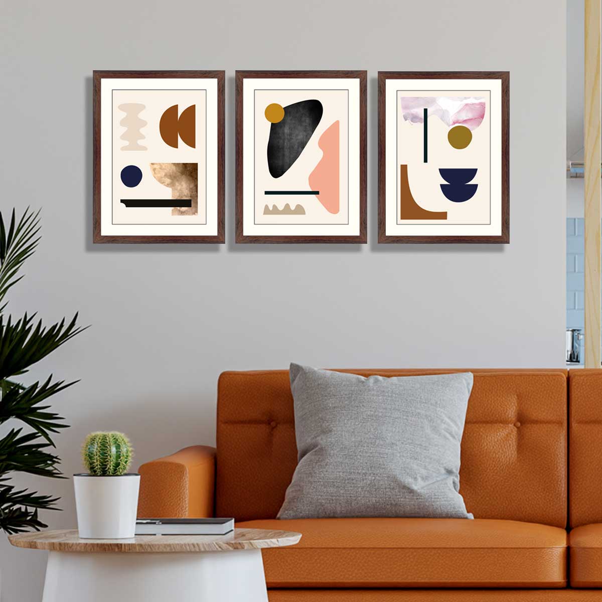 Frame Collection Abstract Set of 3 Abstract Framed Art – Framer