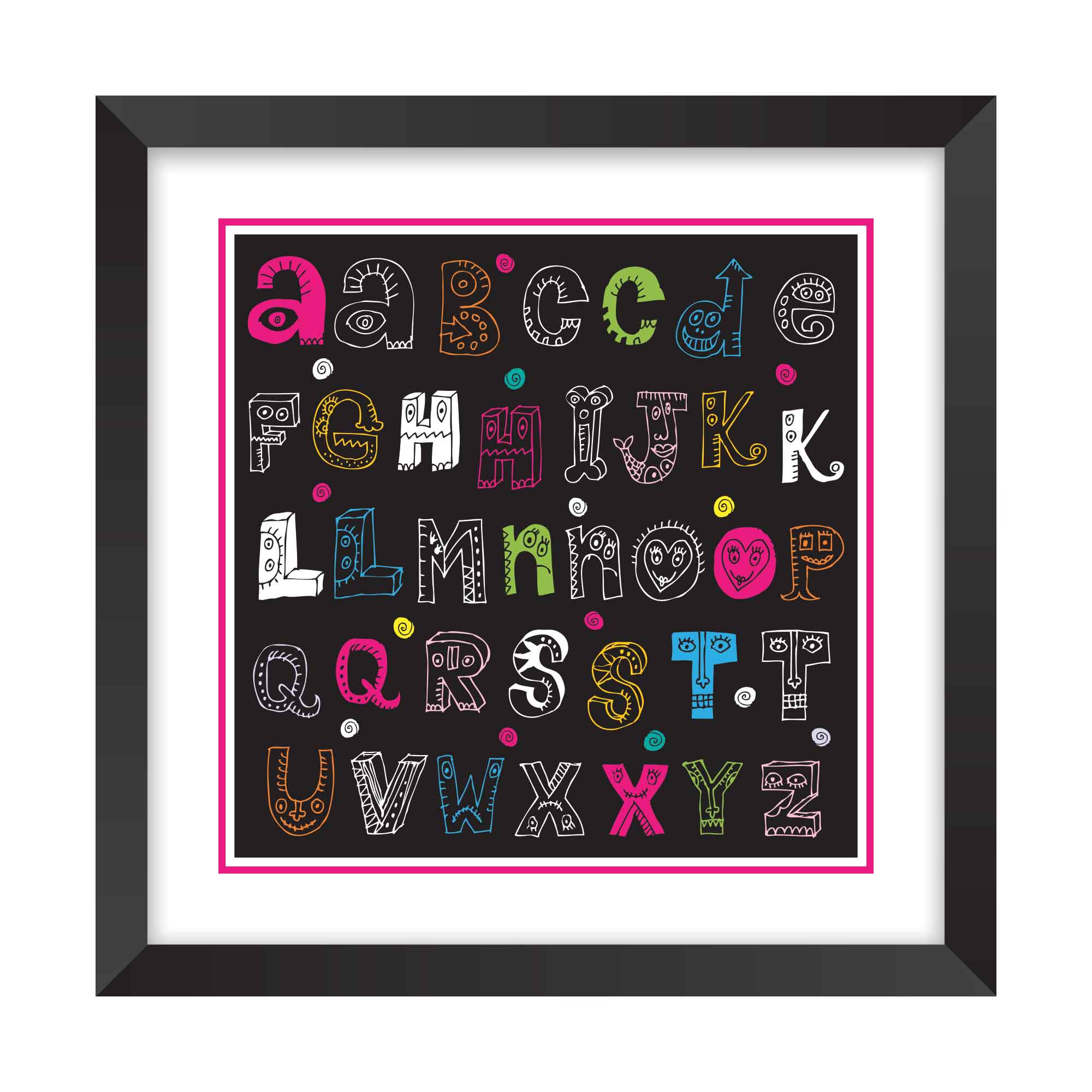 childlike doodle ABC – Framer